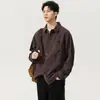 Ropa para Hombre Xintang 2026 Camisa de Manga Larga de Color Sólido con Cuello de Solapa de Tencel Lyocell para Hombre, Chaqueta Camisa de Estilo Minimalista Casual