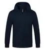 Sudadera con capucha personalizada, engrosada para otoño e invierno, uniforme de grupo, ropa de trabajo con forro polar, logotipo bordado y estampado, cárdigan de hombros caídos