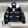 Versão Correta m Casa 23Ss Jaqueta Puffer de Nylon Laqueado Curta para Homens e Mulheres com Capuz Removível