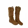 []Botas Largas de Caña Alta con Punta Redonda, Aumento de Altura Interior, Otoño/Invierno 2026, Gamuza Mate, Botas de Caballero para Personas Bajas