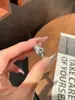 Anillo de Huevo de Paloma Cepillado Nicho Gama Alta Pareja Diseño de Lujo Ligero Abierto Piedra Preciosa Anillo de Pareja con Piedra Preciosa de Color para Hombres para Mujeres