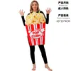 Comida para Hobby de Adulto Disfraz de Cosplay Dulce Rosquilla Papas Fritas Palomitas Pepino Disfraz de Juego de Rol Disfraz para Fiesta de Bromas de Halloween