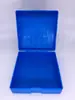 Caixa de Embalagem de Calibre de Anel Plástico Quadrado Caixa de Embalagem Plástica com Tampa Flip Azul