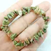 Pulsera de gemas de ágata de cristal natural europea y americana, pulsera elástica de grava colorida, joyería unisex