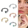 Anel de Ferradura em Aço Inoxidável Europeu e Americano em Forma de C Argola para Nariz Brincos de Luxo Leve High-End Joias para Piercing Fabricante Atacado