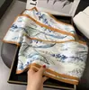 Novo Lenço Longo de Seda para Mulheres na Primavera, Outono e Verão, Lenço de Pescoço Estampado, Pequeno Lenço Decorativo Moderno e Versátil