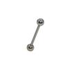 Clavo de lengüeta de barra recta de acero inoxidable transfronterizo 10 colores anillo de lengüeta de bola de acero chapado diente exterior doble cabeza perforación joyería básica