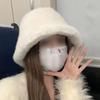 Esencial para fotos de viajes de otoño e invierno felpa moda de primavera, otoño e invierno cálido nuevo sombrero esponjoso sombrero de pescador