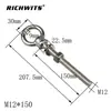 Acero inoxidable 316 Ojo de soldadura para cabeza JIS1169 Perno de ojo Ojo de elevación Varilla roscada de extensión Ojo de varilla