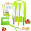 Amazon Conjunto de 17 Peças de Facas de Plástico para Frutas Infantis Educação Infantil para Jardim de Infância Corte de Vegetais Conjunto de Brinquedos de Cozinha Infantil