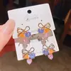 Pendientes de Lujo Nicho con Aguja de Plata S925 con un Toque de Alta Gama, Simples y Elegantes para el Uso Diario, Tachuelas Irregulares de Zirconia con Lazo