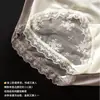 Bragas de Encaje para Chica Puramente Sexy, Entrepierna Antibacteriana de Seda para Mujer, Malla Transpirable que Cubre las Caderas, Braguitas de Cintura Media para Mujer