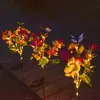 Lámpara de Pie Rama de Mariposa Solar Impermeable Luz de Césped y Jardín Luz de Atmósfera para Paisaje Exterior
