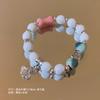 2024 Novo Bracelete Cerâmico de Laço Duplo Pulseira Novo Estilo Zen Chinês Joias de Estilo Nacional Sentido Antigo de Alto Padrão Corda com Estampagem