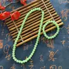 Collar de jade 8mm cristal de vidrio imitación jade malayo pulsera cuentas redondas cuentas mano de mujer cadena regalos al por mayor