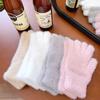 Guantes Calientes de Felpa Invierno Antihielo Engrosados Imitación Pelo de Conejo Guantes de Punto Guantes a Prueba de Frío a Prueba de Viento para Montar al Aire Libre