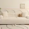 Almofada de Sofá de Pelúcia Novo Estilo, Espessada para o Inverno, Anti-Arranhão de Gato, Protetor de Assento de Sofá Antiderrapante, Capa de Peça Única