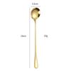Cuchara Mezcladora de Acero Inoxidable con Mango Largo 1010 Cuchara para Hielo Creativa Cuchara para Café Transfronteriza Cuchara para Helado Helado Punta de Hielo Cuchara Redonda