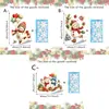 Adesivos eletrostáticos de Natal em desenho animado para janelas, adesivos para vitrines, para uso em shoppings, lojas e casas, para decorações de feriado, adesivos de vidro sem cola