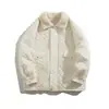 Chaqueta de Algodón Acolchada de Diamante para Hombre con Cuello de Piel Invierno Engrosada Solapa de Lana de Cordero Chaqueta Corta de Trabajo Ropa para Hombre