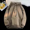 Comercio exterior Europa y Estados Unidos moda de temporada de aguas termales y otoño 360g pesado compuesto color sólido sudadera con capucha camiseta básica en stock