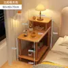 Mesita de Noche con Bordes Estrechos, Estante Pequeño de Almacenamiento Moderno y Sencillo, Mesita de Café Pequeña para Dormitorio, Popular para Niños, Sencillo para Uso en Alquiler