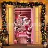 Tela de Fondo de Santa Claus Decoración Pared Puerta Ancho Atmósfera Navideña Decoración Diseño Nuevo Banner Colgante de Pared Decoración
