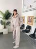 Conjunto de Dos Piezas Sudadera Cardigan Jimo con Cremallera, Moda Deportiva Casual Tallas Grandes, Conjunto de Chaqueta Corta de Alta Gama