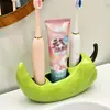 Estante creativo de cerámica con forma de chile para almacenar cepillos de dientes, para lavabo y baño, estante para cepillos de dientes y pasta de dientes (venta al por mayor)