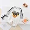 Macacão do bebê primavera e outono de algodão puro longo romper dos desenhos animados urso super bonito personalidade roupas de bebê 0-18 meses roupas de outono