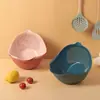 Al por mayor electrodoméstico de cocina de plástico engrosado para lavar arroz sala de estar cesta de almacenamiento de frutas regalo se puede imprimir tamiz para lavar arroz