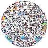 50 Adesivos Fofos Estilo Ins de Panda, Copos de Água, Adesivos Decorativos para Computador, Adesivos de Desenho Animado Criativos à Prova d'Água para Caderno