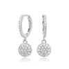 Brincos Europeus e Americanos Transfronteiriços em Prata de Lei S925 Simples com Microincrustação de Zircônia Moda High-end Design de Nicho Joias Femininas