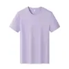 Camisetas para Homens e Mulheres, 80 Unidades de Algodão de Fibra Longa, Camisetas Lisas de Verão de Alta Qualidade com Gola Redonda, Tops Casuais e Versáteis de Manga Curta