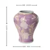 Jarrón de Porcelana Floral Repujado Retro Estilo Chino Nuevo Morado, Pieza Decorativa para Arreglo Floral de Mesa de Comedor de Sala de Estar, Múltiples Estilos Disponibles para Venta al por Mayor