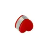 Conjunto de acessórios para joias DIY Anel de aço inoxidável Plug para orelha de coração duplo Brinco com logotipo gravado Plug de orelha Galvanoplastia a vácuo Anti-queda Força de Orelha