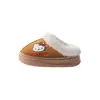 Sapatos Fofos de Pelo Transfronteiriços para Mulheres, Pantufas de Algodão para Casa de Inverno, Pantufas de Algodão Plush Quentes Antiderrapantes com Solado Grosso para Pais e Filhos