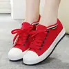 Tênis de Lona Plano Novo Primavera 2026 Tênis de Lona Plano Feminino Sapato de Solado Macio Sapatos Versáteis Sapato Casual para Estudante Popular no Instagram