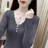 Camiseta base de terciopelo acanalado con cuello en V para mujer, adecuada para primavera, otoño e invierno, camiseta de manga larga, elegante, ajustada, top cálido, talla única
