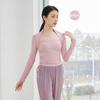 Liquidação ~ Pure Desire Wind Early Autumn Dance Suit Feminino Cordão Manga Longa Top Dança Latina Adulto Corpo Yoga Prática Terno