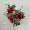 Flores artificiales, flores falsas, pequeños manojos, flores de comercio exterior para bodas, decoración del hogar, accesorios de fotografía, flores de pared para carretera.