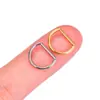 Gabei Europeu e Americano Transfronteiriço Liga de Titânio Formato D Zircônia Piercing de Nariz G23 Simples Diário Joias Piercing Brincos Piercing de Nariz
