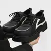 Sapatos Casuais de Couro Masculinos com Solas Grossas e Aumento de Altura, Novo Estilo Coreano Preto Ins Calçados da Moda para Todas as Estações, Sapatos Masculinos Estilo de Rua