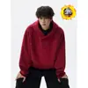 Diseño High Street Bordado Lavado con Arena Sudadera Casual con Capucha para Hombre Holgada Marca de Tendencia Americana Rascally Cool Hoodie