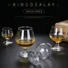 Copo de cristal sem chumbo para conhaque copo de vinho estrangeiro copo de vinho para uísque copo de vinho criativo estilo europeu de pé curto pode fazer logo