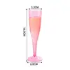 Vaso de Plástico Transparente Desechable para Champagne y Vino para Fiesta de Brindis de Boda, Vaso para Cóctel - Amazon Transfronterizo