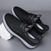 Sapatos Masculinos Outono Respirável Malha Casual Sapatos Thin Lace-up Soft Sole Running Shoes Trendy All-match Sports Sapatos Masculinos