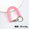 Juego de llaveros y tarjetas con cuerda de resorte de plástico, accesorios para bolsas, cordón elástico de color antipérdida, venta al por mayor