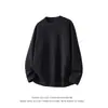 2026 Estilo Japonés Otoño e Invierno Nueva Camiseta de Manga Larga Lisa de Cuello Redondo Holgada para Hombre Talla Grande Moda Casual Deportiva Camiseta Base