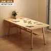 Mesa de Comedor Rectangular Estilo Nórdico para Apartamentos Pequeños Juego de Mesa y Sillas de Comedor Mesa Estable Soporte en Forma de X Mesa de Negociación